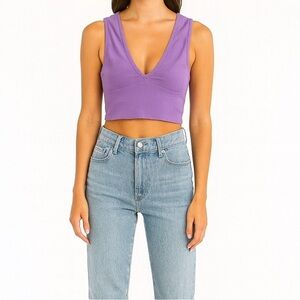 Urban Outfitters Out From Under Size Large Purple Ribbed Crop Top Bra